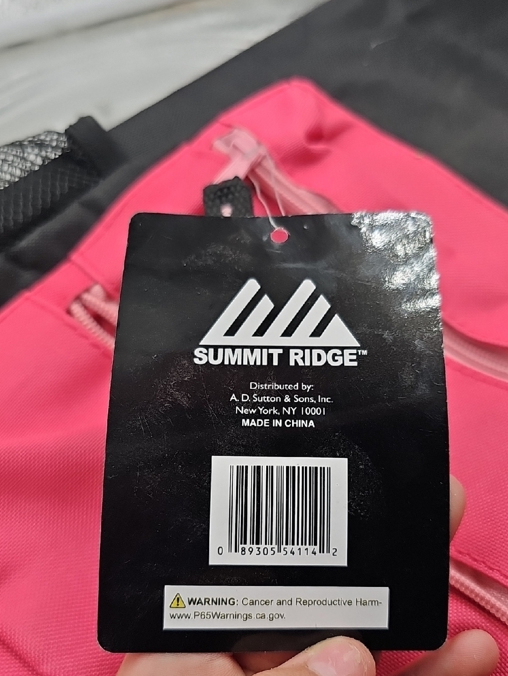 C1 Kids BlackAnd Pink Backpack. - Picture 5 of 7